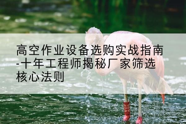 阳西剪叉式升降机厂家-高空作业设备选购实战指南-十年工程师揭秘厂家筛选核心法则